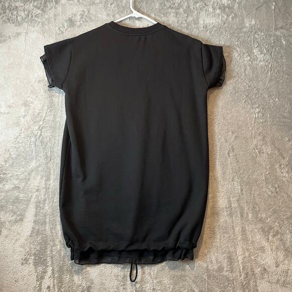 Diesel Sheer Panel Knit Dress Size Small Black Short Sleeve Women's - Picture 5 of 8